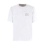 Hvid Logo Print Klassisk Tee