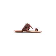 Broderet Capri Sandal med Rem