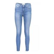 Lysblå Skinny Fit Jeans med Logo Detalje