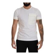 Hvid kortærmet T-shirt med DG-logo