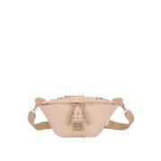 Studded Nylon Crossbody Taske Beige