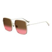 Stylish Sunglasses in Pale Gold/Brown
