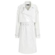 Hvid Patent Trench Coat