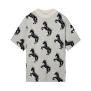 Pixel Horse Jacquard T-shirt