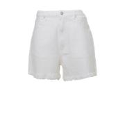 Højtaljet Denim Kæreste Shorts