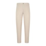 Beige Bomuld Jogger-Stil Bukser