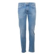 Lysvaskede Denim Jeans med Tassel