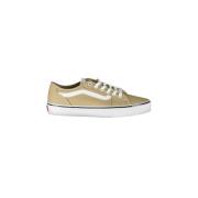 Beige Lace-Up Sneaker med Kontrastdetaljer