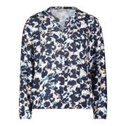 Bluse med grafisk print og knapper