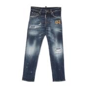 Blå Stonewashed Denim Jeans