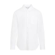 Hvid Bomuldsskjorte Button-Down Krave