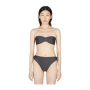 Stribet Bandeau Bikini Top