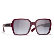 Burgundy Frame Gray Gradient Solbriller