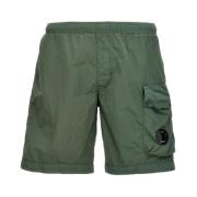 Nylon Cargo Swim Shorts i Duck Green