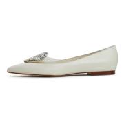 Elegant Flat Sole Ballerinas - Beige