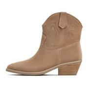 Luksus Suede Cowboy Støvler - Brun