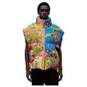 Royal Print Puffer Gilet