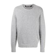 Grå Uldblandingslogo Sweater