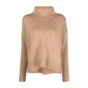 Kamel Uld-Kashmir Roll-Neck Jumper