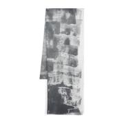 Grå Tie-Dye Logo Tørklæde
