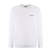 Hvid Crewneck Sweater med Logo Print