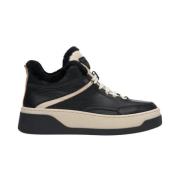 Kvinders Sort & Beige Vinter Sneakers med Pelsforing ER00112030