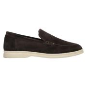 Kvinders Sadelbrune Ruskind Loafers ER00112621