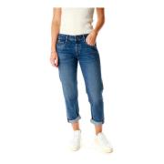 Cropped Boyfriend Fit Mid Waist Jeans