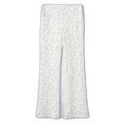 Stilfulde hvide bomuldsblandede bukser