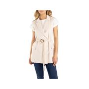 Beige Gilet Jakker Chic