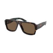 Stilfulde solbriller med mørkebrune linser