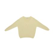 Bomuld V-Hals Raglan Sweater - Mimosa