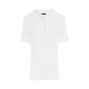 Stilfuld strikket polo shirt