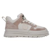 Kvinders Beige Sneakers lavet af Ægte Læder og Velour ES8 ER00111706