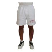 Hvide Casual Bermuda Shorts Produceret i Italien