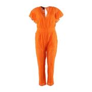 Orange Bomuld Jumpsuit