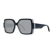 Sort Rektangulære Solbriller med UV-beskyttelse