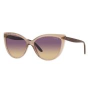 Moderne Cat-Eye Solbriller Brun/Gul