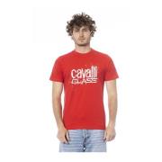 Rød Logo T-shirt Crew Neck Bomuld