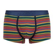 Grøn Stribet Bomuld Boxershorts