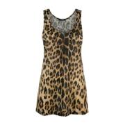 Leopard Print Ærmeløs Top