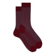 Burgundy Plated Cotton Socks Stilfuld Mulighed