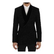 Blomstret Ricamo Slim Blazer Jakke