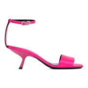 Magenta Satin Sandals Ankelstøvler