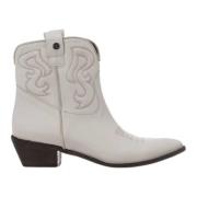 Hvide Læder Cowboy Støvler