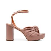 Nude Nappa Sandal med Oversize Bue