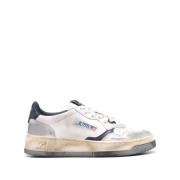 MultiColour Sneakers med Distressed Finish