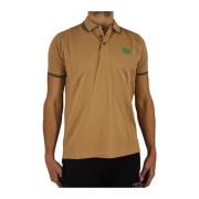 Beige Polo Skjorte med Broderet Logo