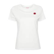 Blomster Motiv Logo Patch T-shirt