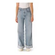 Wide Leg High Rise Jeans